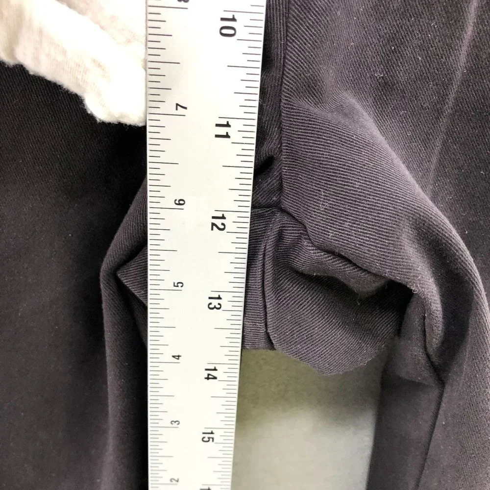 NWT Maine Bay Black Chino Pants Mens 38x32 Straight‎ Flat Front Workwear Cotton